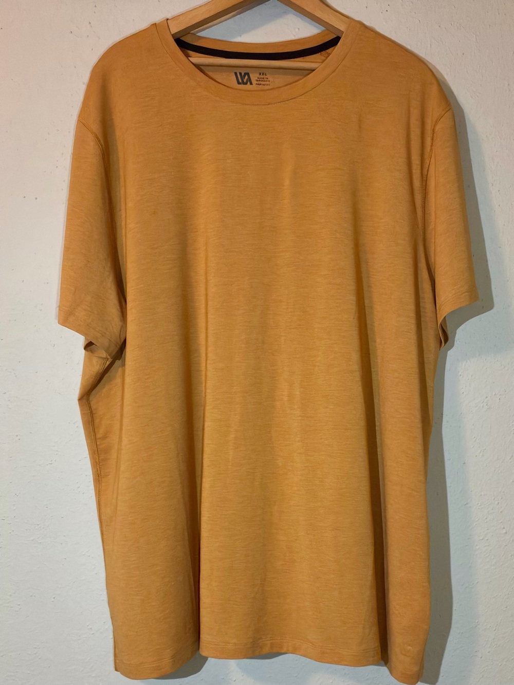 VRST Men's Short Sleeve T-Shirt Heather Mustard Orange Gold XXL